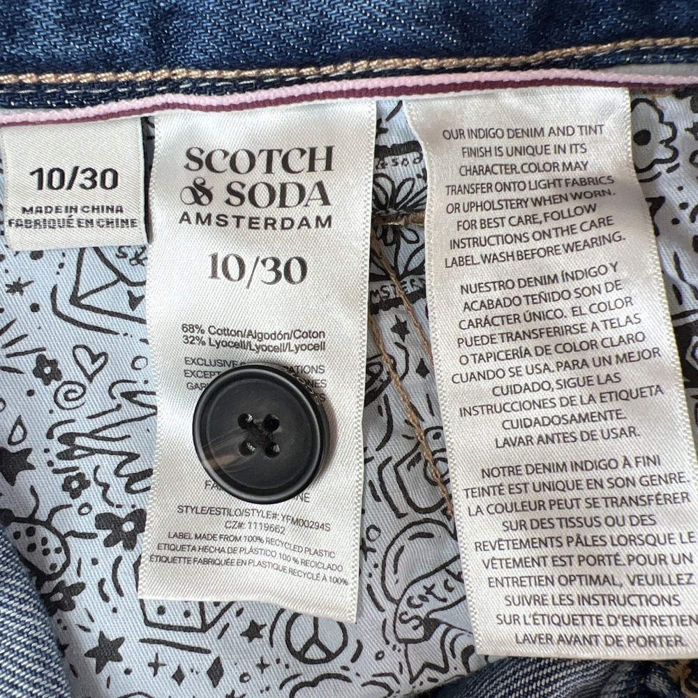 Scotch & Soda Lyocell Cotton Blue Jeans Women Wide Leg High Rise Sz 10 / 30 - Picture 6 of 12